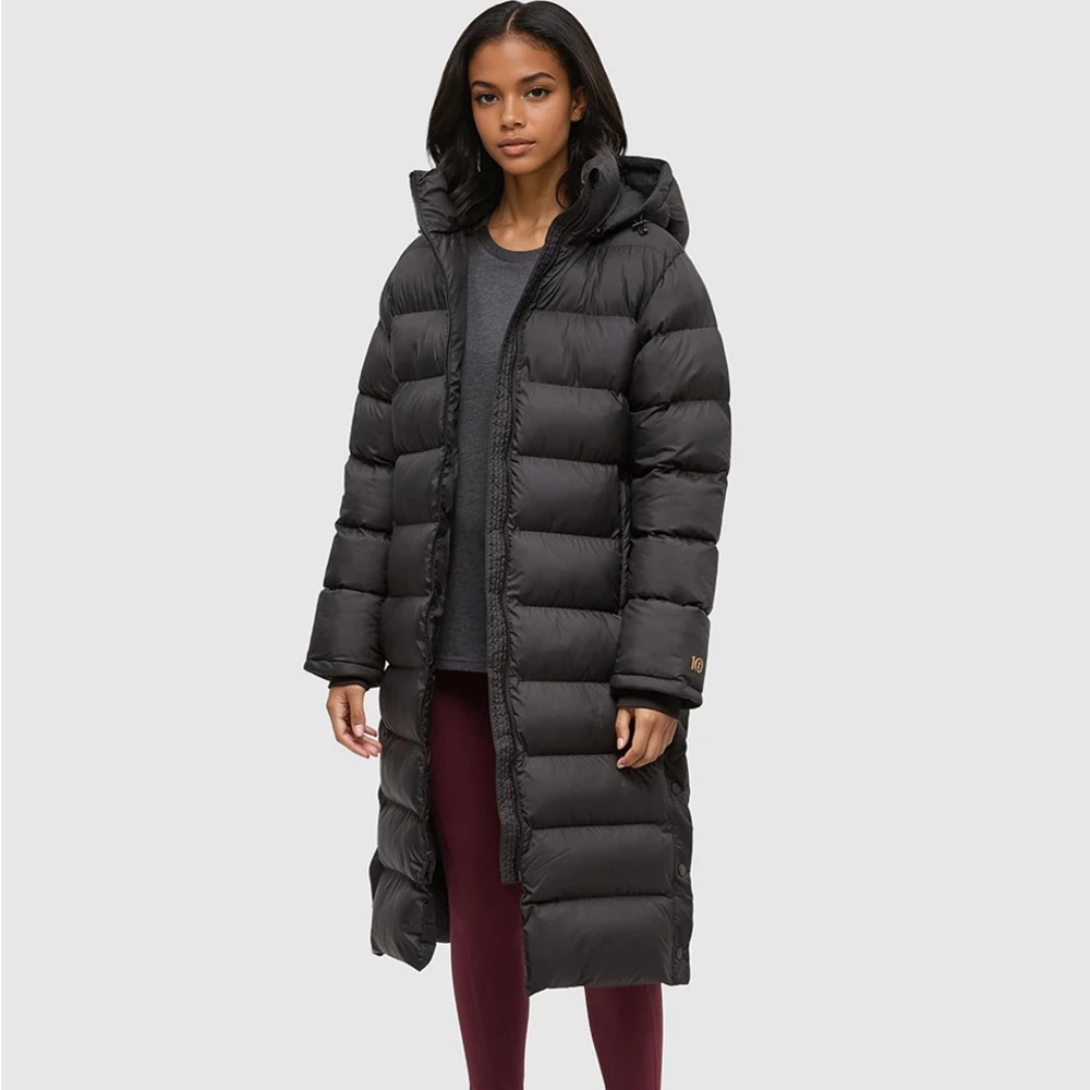 NWT Tentree Lookout Long Puffer Jacket – Meteorite Black – Size M